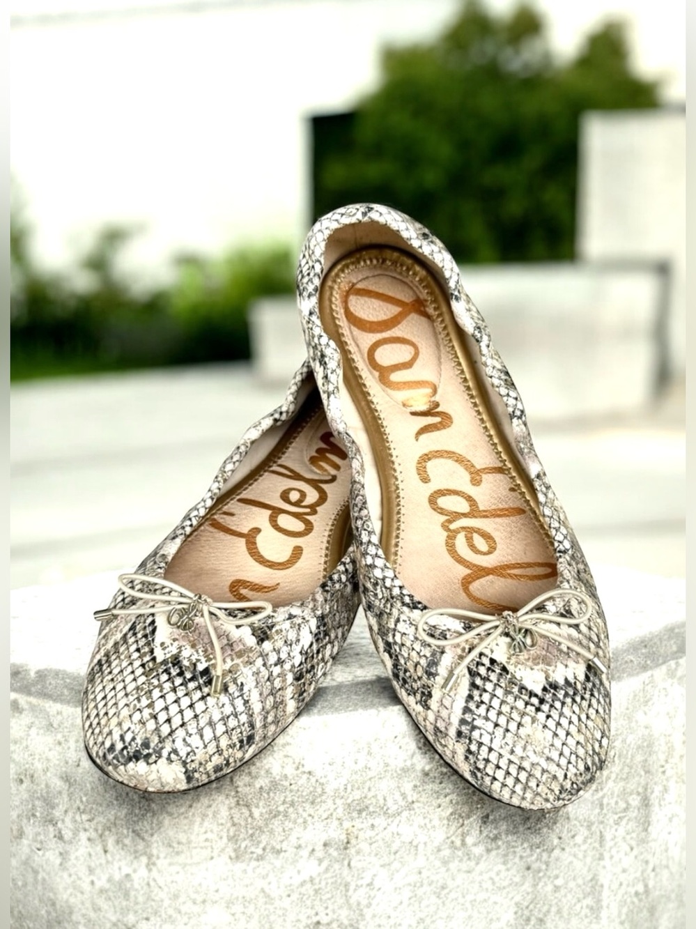Sam Edelman Felicia Flats Snakeskin Leather